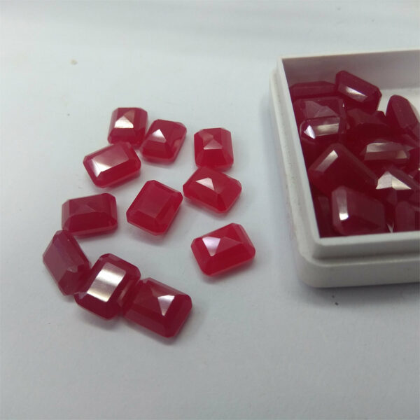 octagen shape imitation ruby